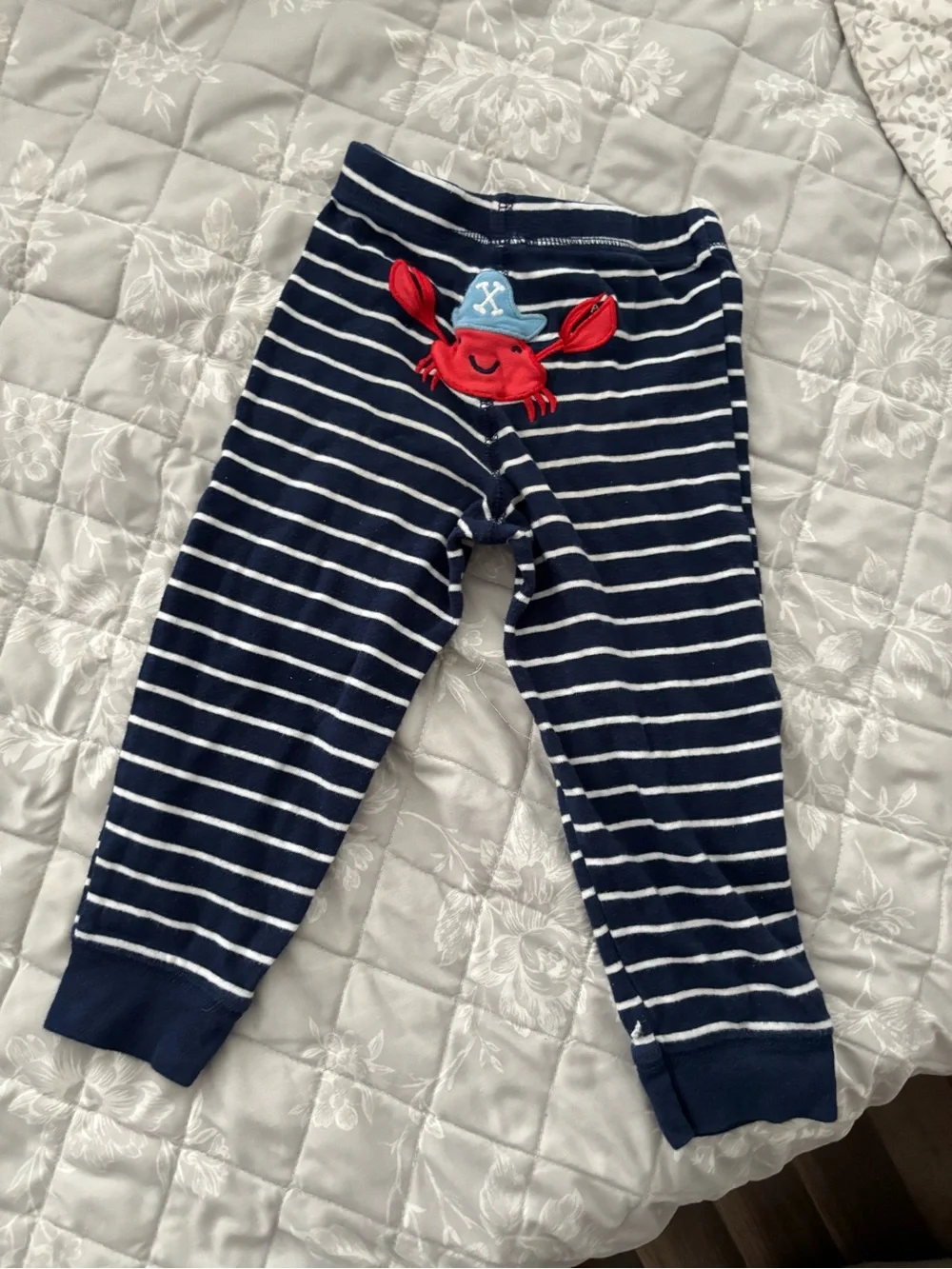Carter's Navy & White Striped pants
